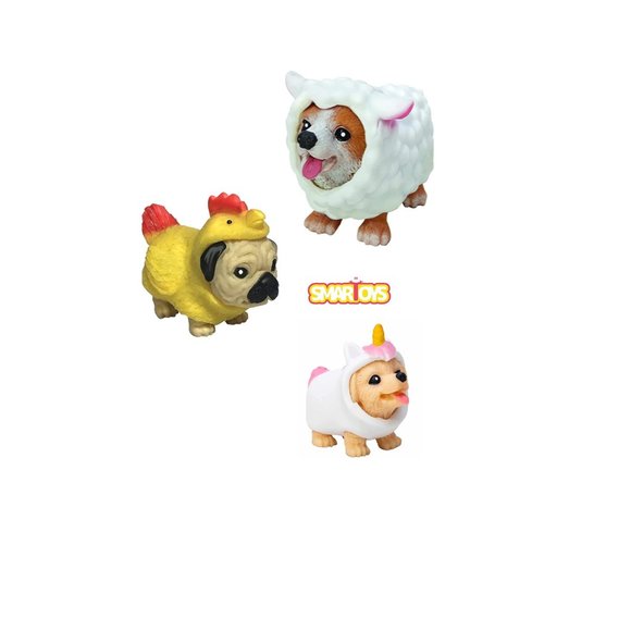 Schylling 3Pocket Pups Squeeze Party Puppies- Adorable Removable Costume! - Picture 2 of 8